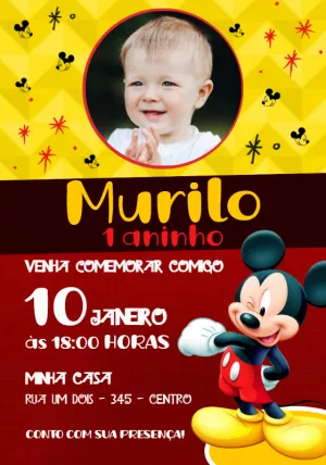 Mickey Mouse Birthday Invitation – Static – Jotta