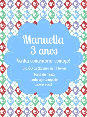 Invito di compleanno La Sirenetta – Statico – Decore Arte