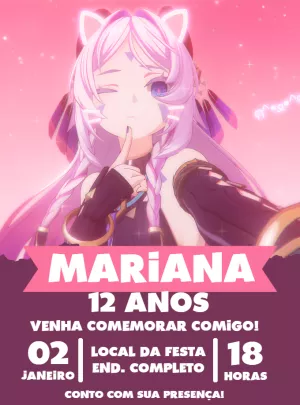 Convite de Aniversário Genshin Impact para Editar Online