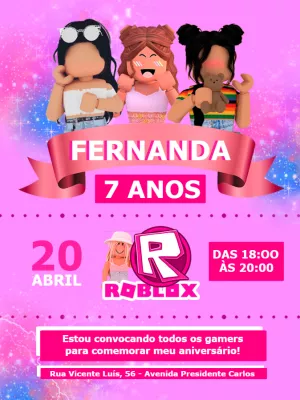 Invito di compleanno Roblox – Statico – Callahan