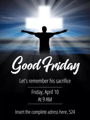 Editable Good Friday Service Flyer to Customize Online