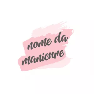 Logo para Manicure Editável com Fundo Pincelado