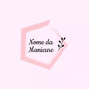 Logo Editável para Manicure com Ramo Delicado para Editar