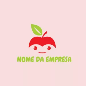 Logo de Maçã Fofa para Empresas de Alimentação Editável