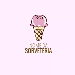 Logo para Sorveteria Ilustrado para Editar Online