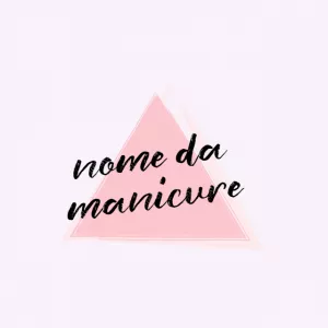 Logo Manicure Triângulo Rosa para Editar e Baixar Online
