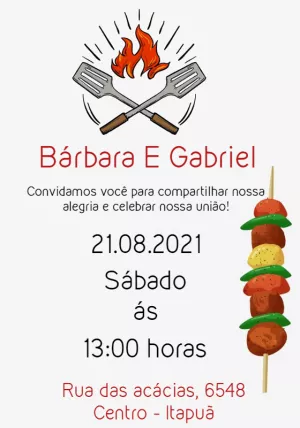 婚礼邀请函 – 静态 – Bárbara Claudino