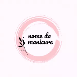 Logo para Manicure com Ramo de Folhas para Editar Online