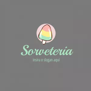 Logo Editável para Sorveteria com Picolé para Criar Online