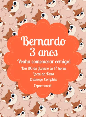 Invitación de cumpleaños Bolofofos – Estático – Decore Arte