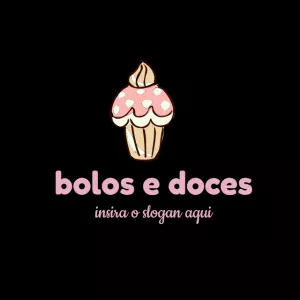 Logo de Confeitaria com Cupcake Fofo para Editar Online