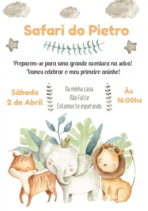 Safari Birthday Invitation – Static – Cindy
