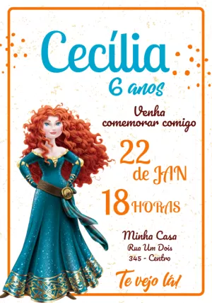 Convite de Aniversário Valente Merida para Editar Online