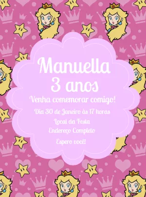 Invitación de cumpleaños Princesas – Estático – Decore Arte