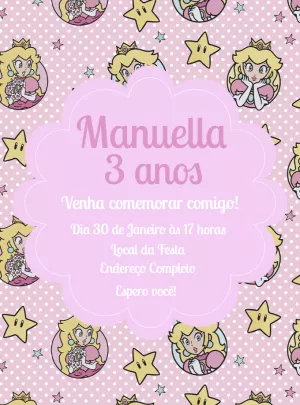 Invitación de cumpleaños Princesas – Estático – Decore Arte