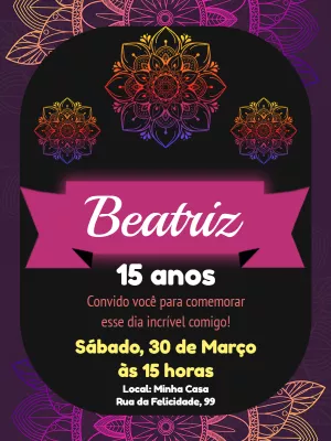 Quinceañera Invitation – Static – Pedro Henrique