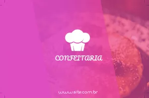 Cartão de Visita Confeitaria Profissional para Editar Online