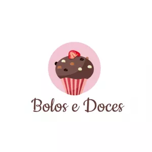 Logo para Doceria com Cupcake para Editar Online