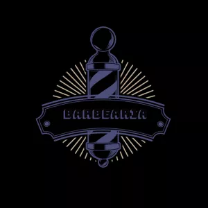 Logo para Barbearia com Polo Vintage para Editar Online