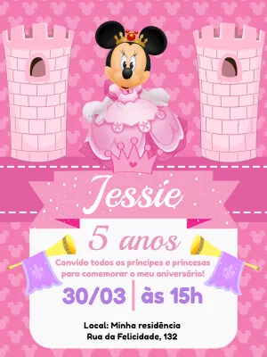 Invitación de cumpleaños Princesas – Estático – Pedro Henrique