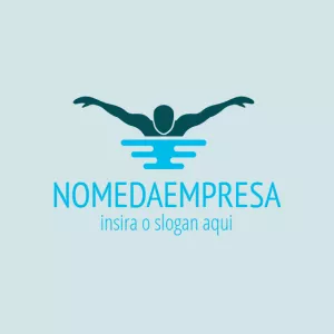 Logotipo Editável de Natação com Nadador para Criar Online