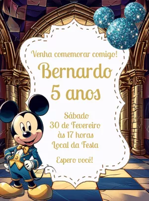 Mickey Mouse Birthday Invitation – Static – Decore Arte