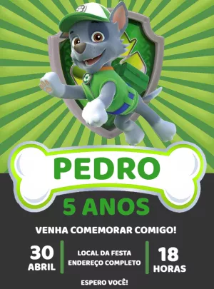 Invito di compleanno Paw Patrol – Statico – Decore Arte