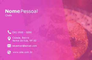 Cartão de Visita Chef e Confeitaria Moderno para Editar Online