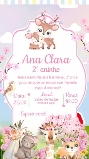 Animals Birthday Invitation – Static – Laiane