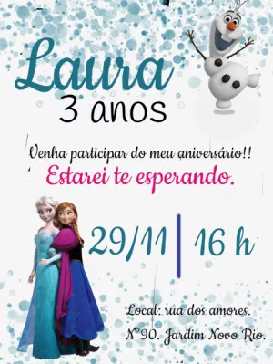 Frozen Birthday Invitation – Static – Gley Leobas