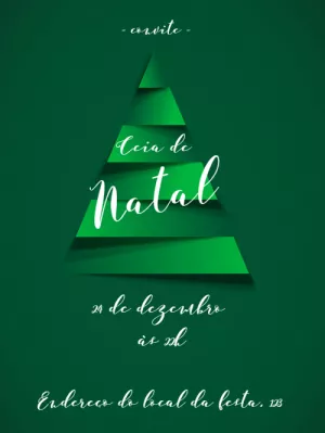 Convite de Natal Elegante com Árvore para Editar Online
