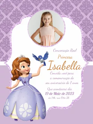 Invitación de cumpleaños Princesas – Estático – Querido Convite