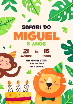 Safari Birthday Invitation – Static – Jotta