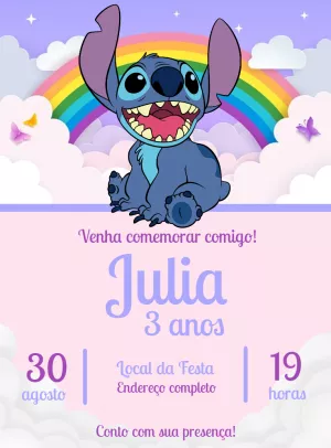 Stitch Birthday Invitation – Static – Decore Arte