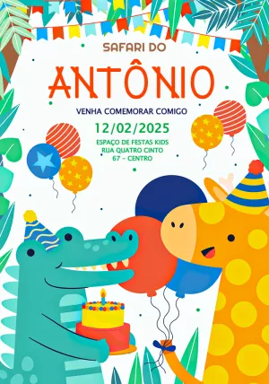 Safari Birthday Invitation – Static – Jotta