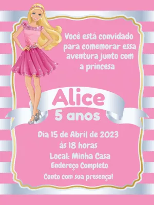 Invitación de cumpleaños Princesas – Estático – Jonathan Fiuza