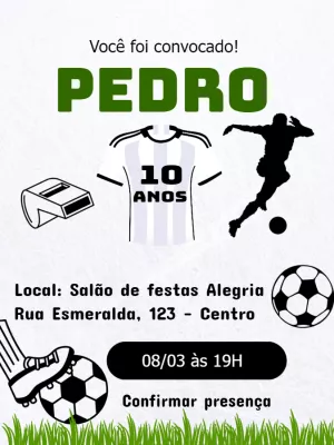 Soccer Birthday Invitation – Static – ST personalizados
