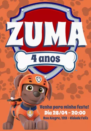 Invito di compleanno Paw Patrol – Statico – Alice Capistrano Roussenq