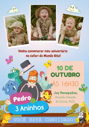 Safari Birthday Invitation – Static – Gabriel Leal