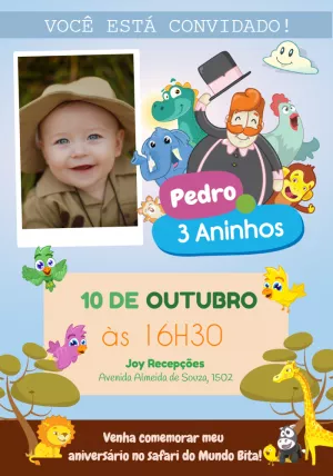 Safari Birthday Invitation – Static – Gabriel Leal