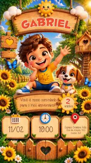 Invitación de cumpleaños Jardín encantado – Estático – Felicity Artes