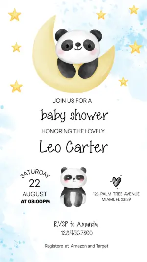 Invito baby shower – Statico – Gley Leobas