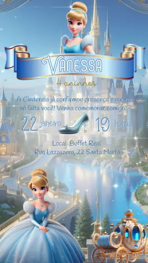 Invitación de cumpleaños Princesas – Estático – Felicity Artes