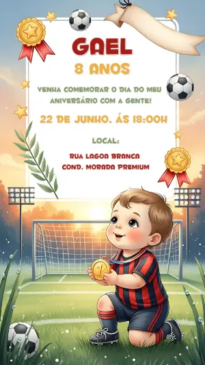 Soccer Birthday Invitation – Static – CollorGraph Convites