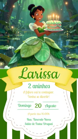 Invitación de cumpleaños Princesas – Estático – CollorGraph Convites