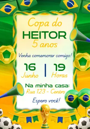 Soccer Birthday Invitation – Static – Convites e Artes Digitais