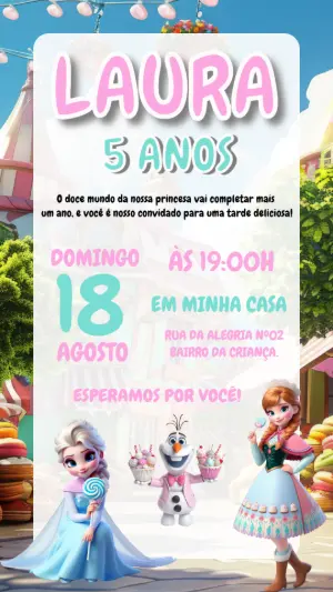 Frozen Birthday Invitation – Static – Camila Rosa