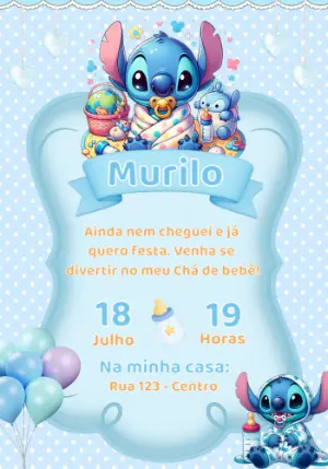 Invito baby shower – Statico – Convites e Artes Digitais