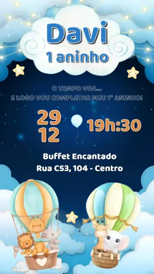 Safari Birthday Invitation – Static – Heliene Designer