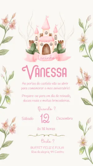Invitación de cumpleaños Princesas – Estático – Felicity Artes